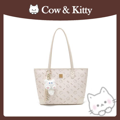 正品CowKitty高颜值托特少女新款大容量2026可爱上课通勤单肩包
