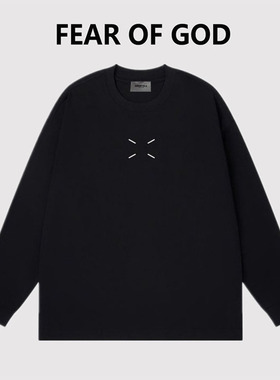 ESSENTIALS王嘉尔同款四角标纯棉圆领长袖T恤男女高街打底上衣潮