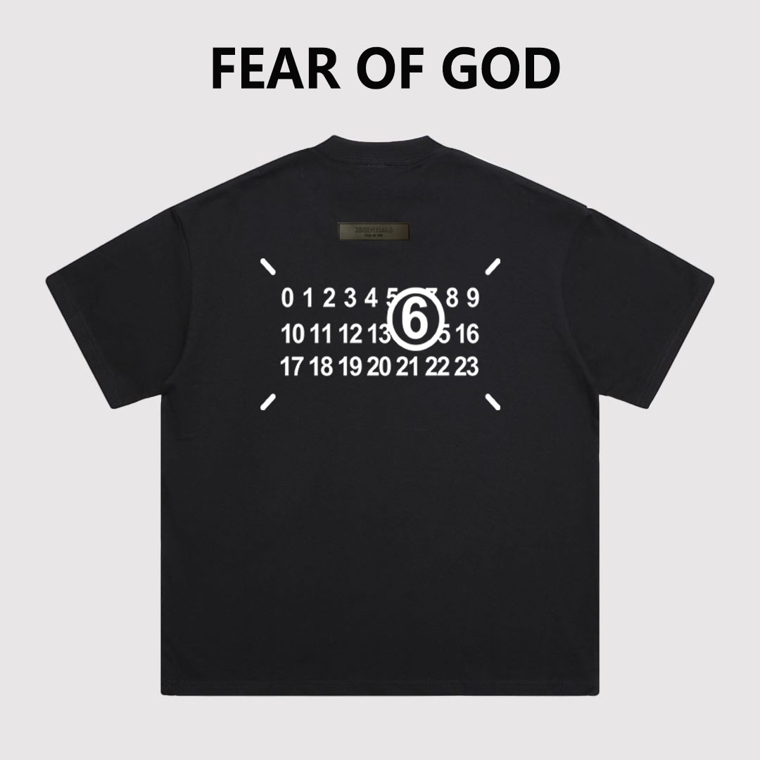 FOG王嘉尔同款四角数字短袖T恤男