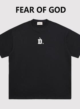 ESSENTIALS字母D小众美式短袖T恤重磅高街宽松百搭情侣上衣男女潮