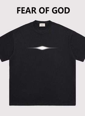 ESSENTIALS闪电线印花短袖t恤潮牌美式休闲宽松FOG纯棉半袖男女夏