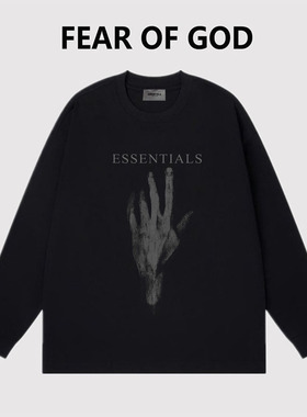 ESSENTIALS手掌暗黑风长袖T恤美式高街宽松百搭情侣打底衫上衣潮