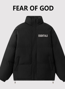 ESSENTIALS潮牌立领棉衣情侣防表学生外套羽绒棉服男女冬加厚加绒