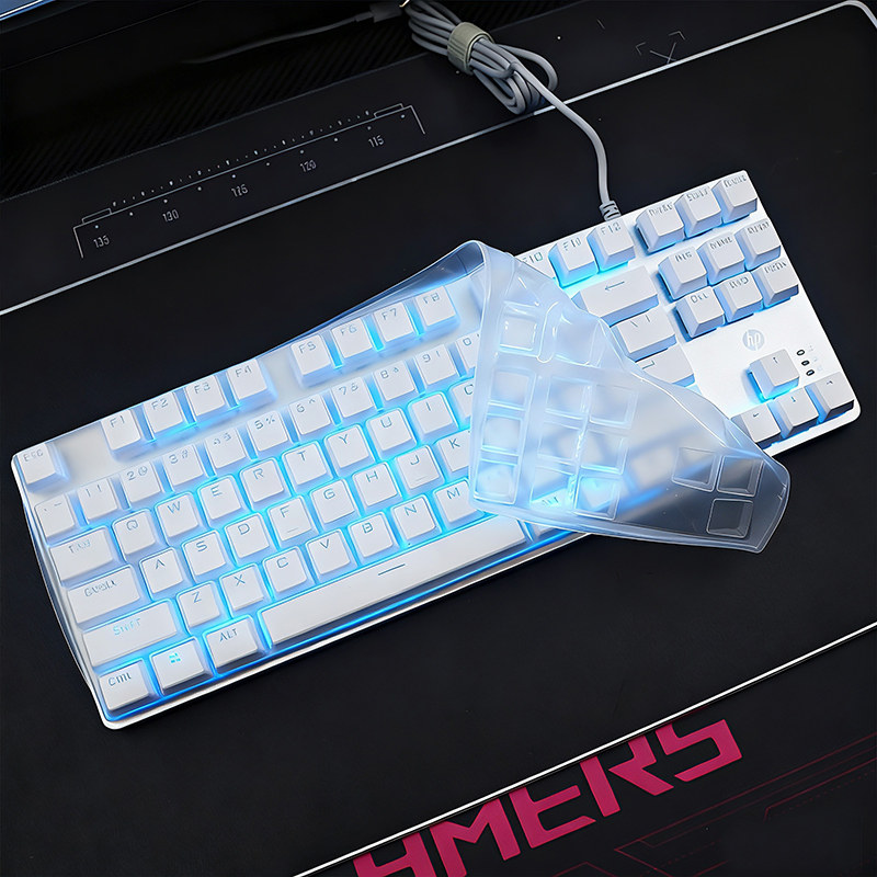 天翅键盘膜适合惠普GK200机械键盘保护膜防尘硅胶套凹凸键盘罩子