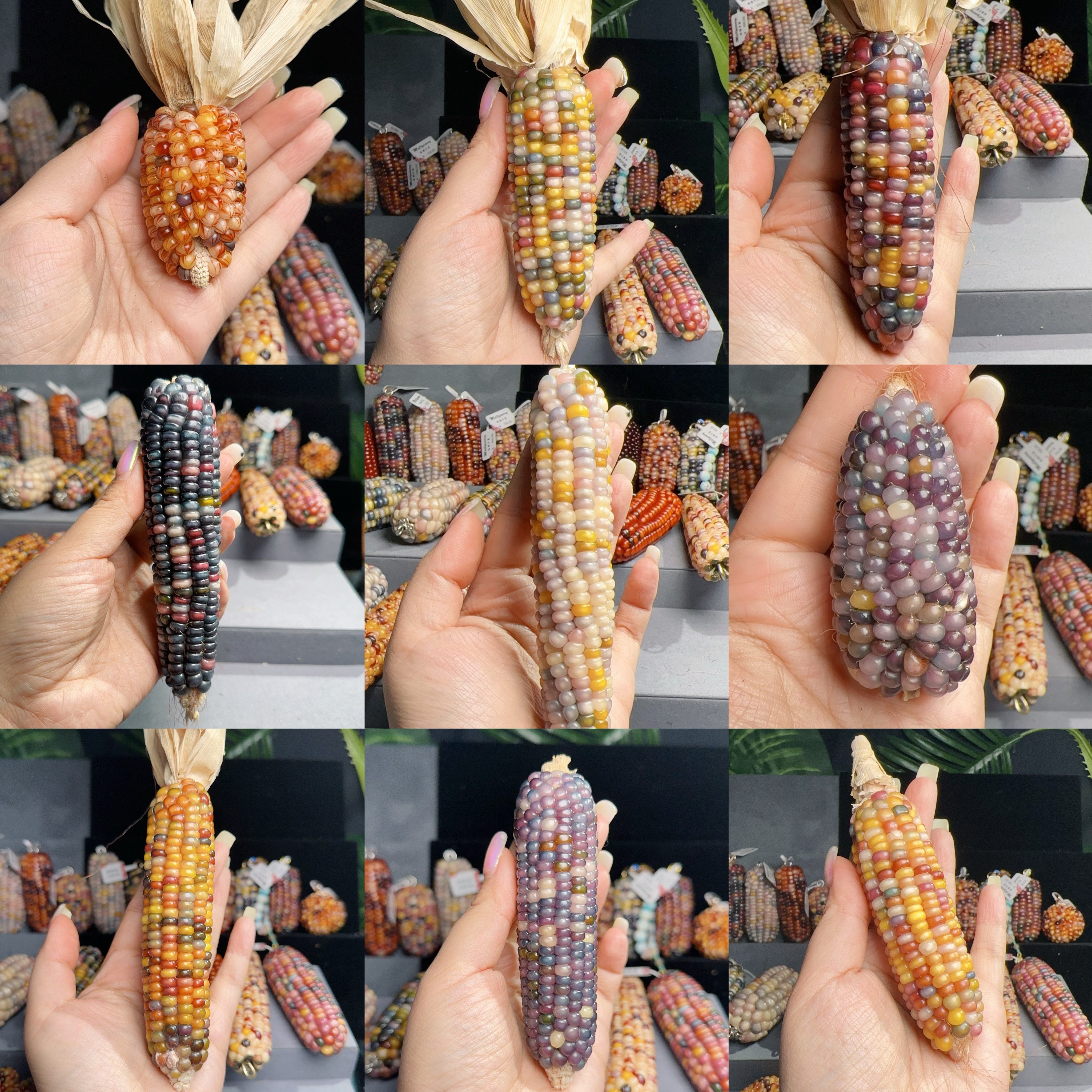 毛料文玩玉米七彩宝石毛料自己加工半成品玉米2图片