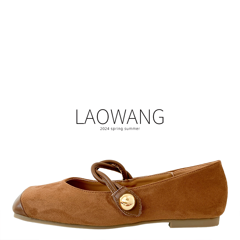 商场撤柜法式方头玛丽珍鞋女2024新款小众复古晚晚风平底浅口单鞋