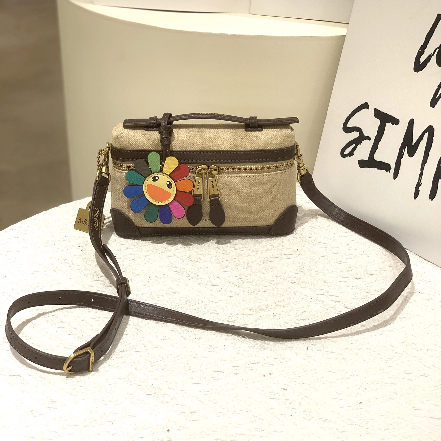 复古休闲手提小包包女帆布饭盒包