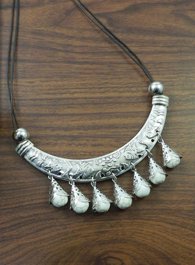 星玛星玛民族风复古项圈藏银项链