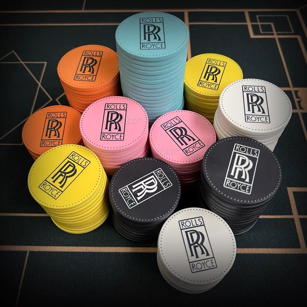 全套德州扑克陶瓷筹码43MM大尺寸无面值高档专用德扑品质筹码币