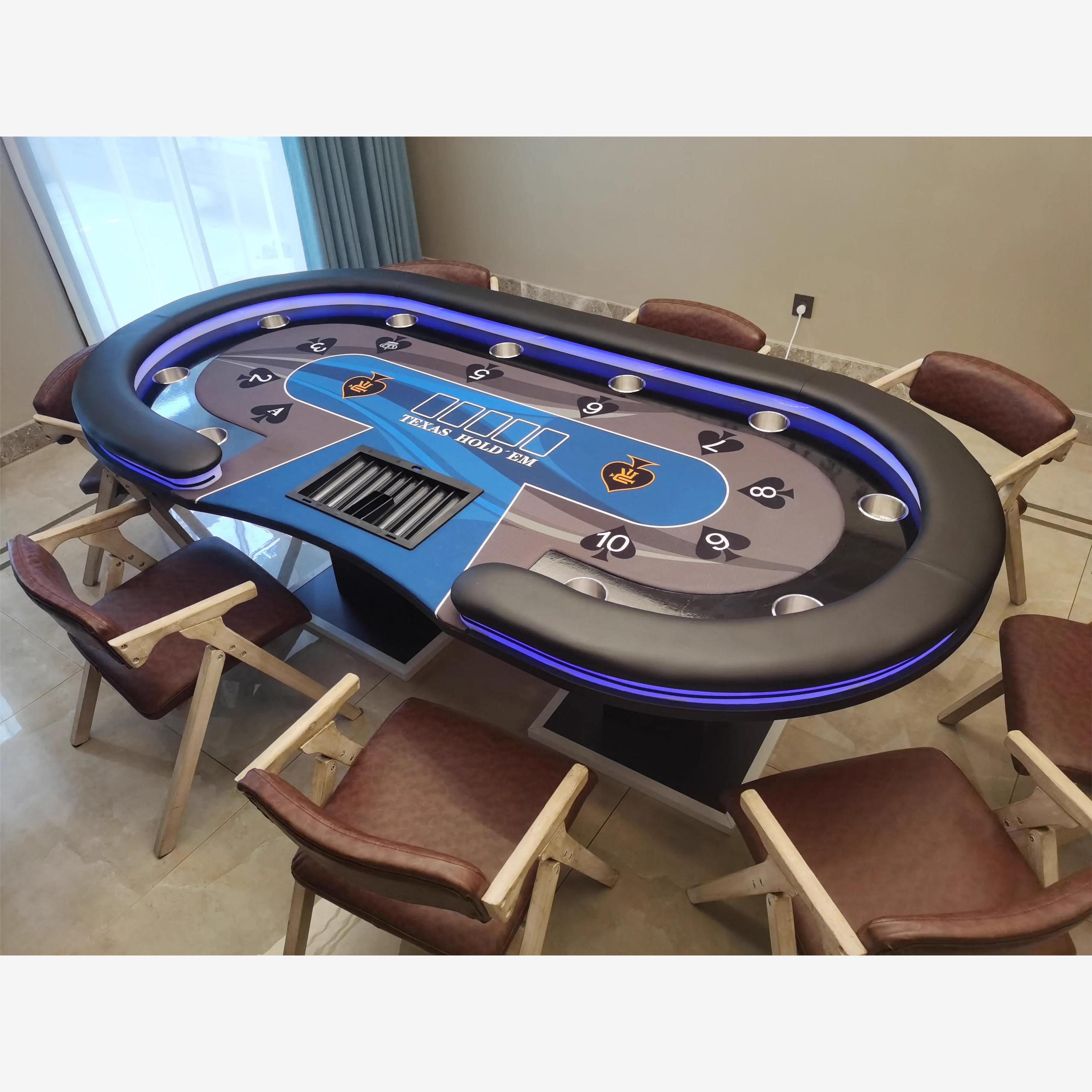 专业德州扑克桌折叠桌面筹码德扑棋牌室扑克牌台面桌布德州桌子