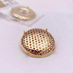 贵和胸针莲蓬头别针串珠胸针镀金色手工配件DIY日本kiwa