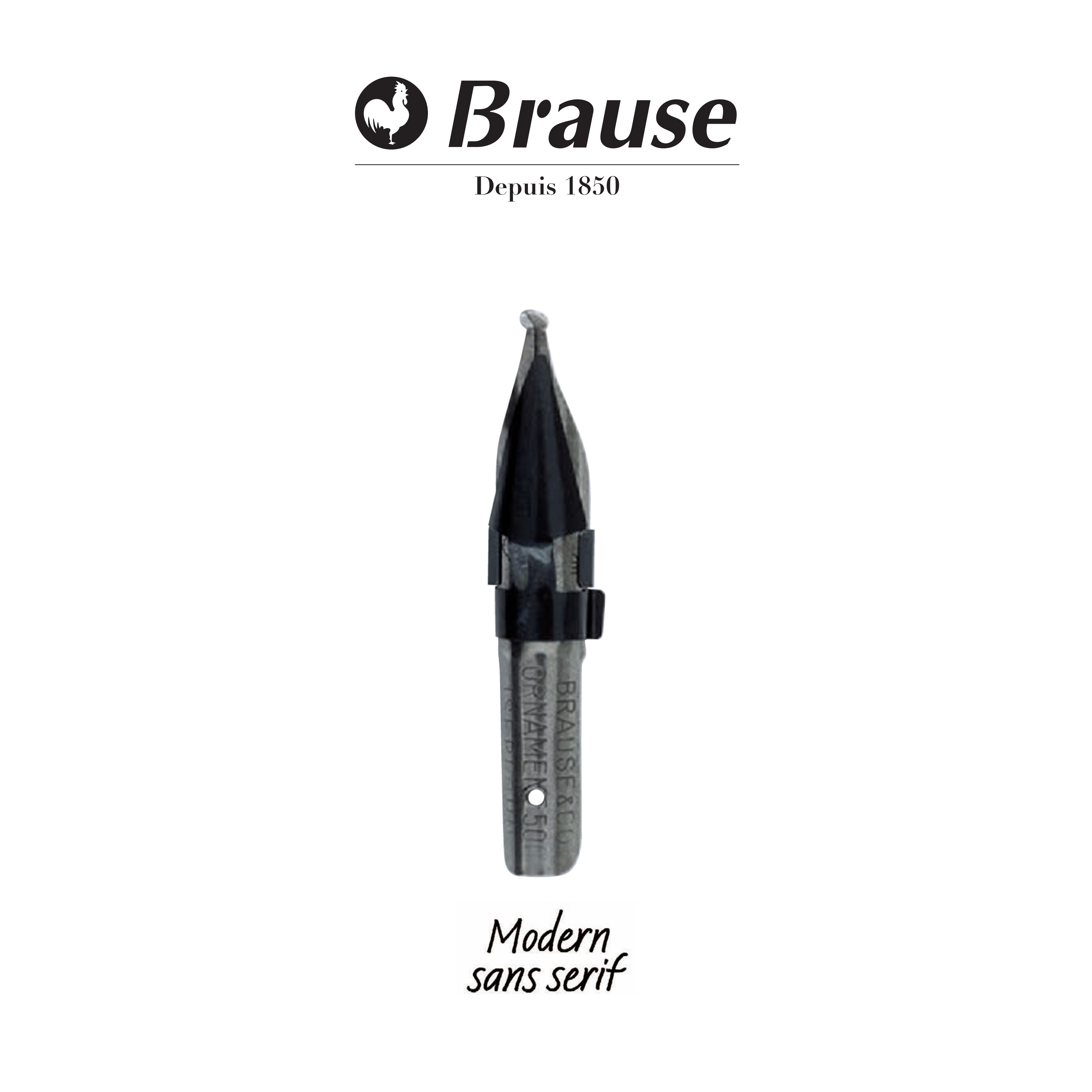 Brause圆头尖笔尖装饰字体