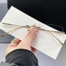 眼镜近视女度数可配男款散光眼睛无框纯钛镜框无边框防蓝光男丹阳