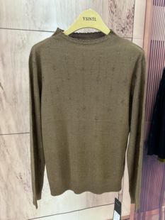 新款 针织衫 上市新品 镶钻薄款 奥斯飞尔天丝澳毛长袖 秋冬对应罩衫