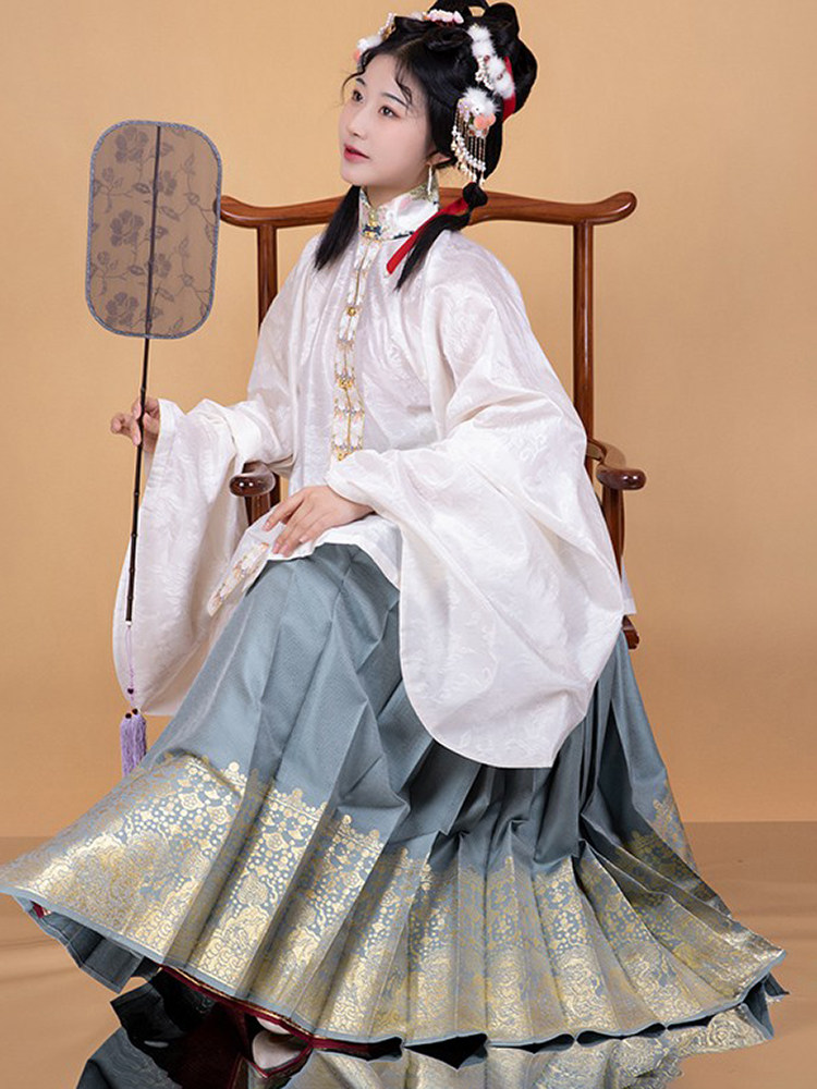 汉客丝路明制汉服婚服定制单襴狮子璎珞织金缎襴裙马面裙分码现货