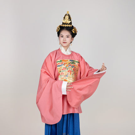 汉客丝路四季花卉暗花纱仿孔府鸾凤补交领短衫 明制汉服春夏款A