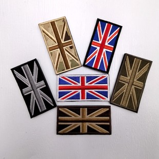 flag 英國國旗補(bǔ)丁米字旗刺繡臂章UK魔術(shù)貼章British patch胸章