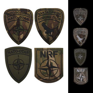 精湛激光切割工艺魔术贴章NRF战术臂章北约背包贴章反光胸章