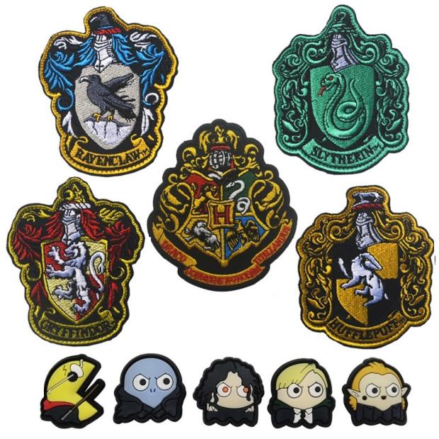 哈利波特背包臂章Harry Potter辛普森一家刺绣魔术贴章学院徽章