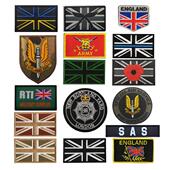 英国空勤团补丁SAS臂章英国国旗刺绣魔术贴章UK PATCH方形贴章