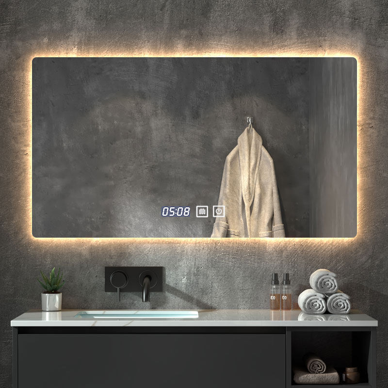浴室镜卫生间洗手间镜子触摸屏led灯发光化妆壁挂防雾简约智能镜