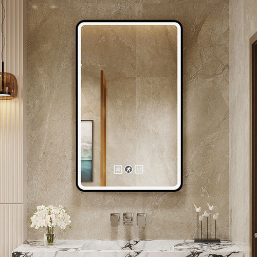 华住你好酒店高清led灯触摸屏智能发光洗手镜壁挂化妆镜浴室镜子