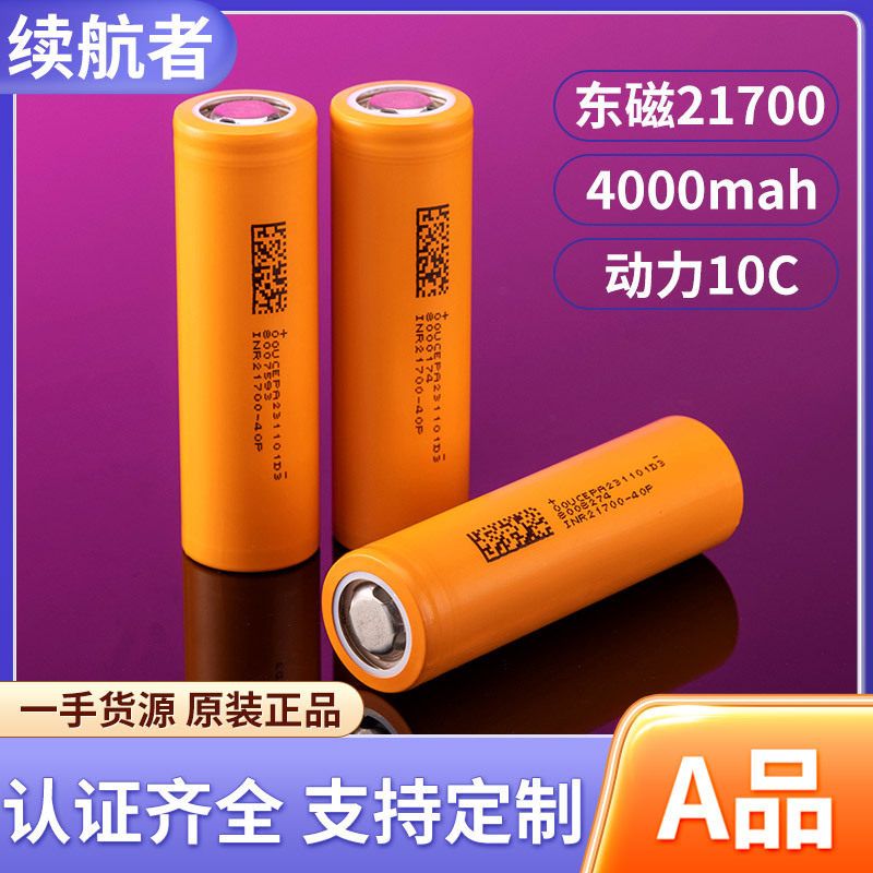 21700锂电池东磁4000mah高倍率动力10C电芯电动工具园林工具电池