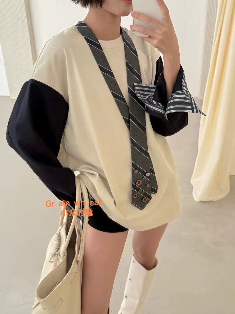 十三行新款韩版宽松显瘦百搭休闲卫衣女时髦设计感小众上衣潮
