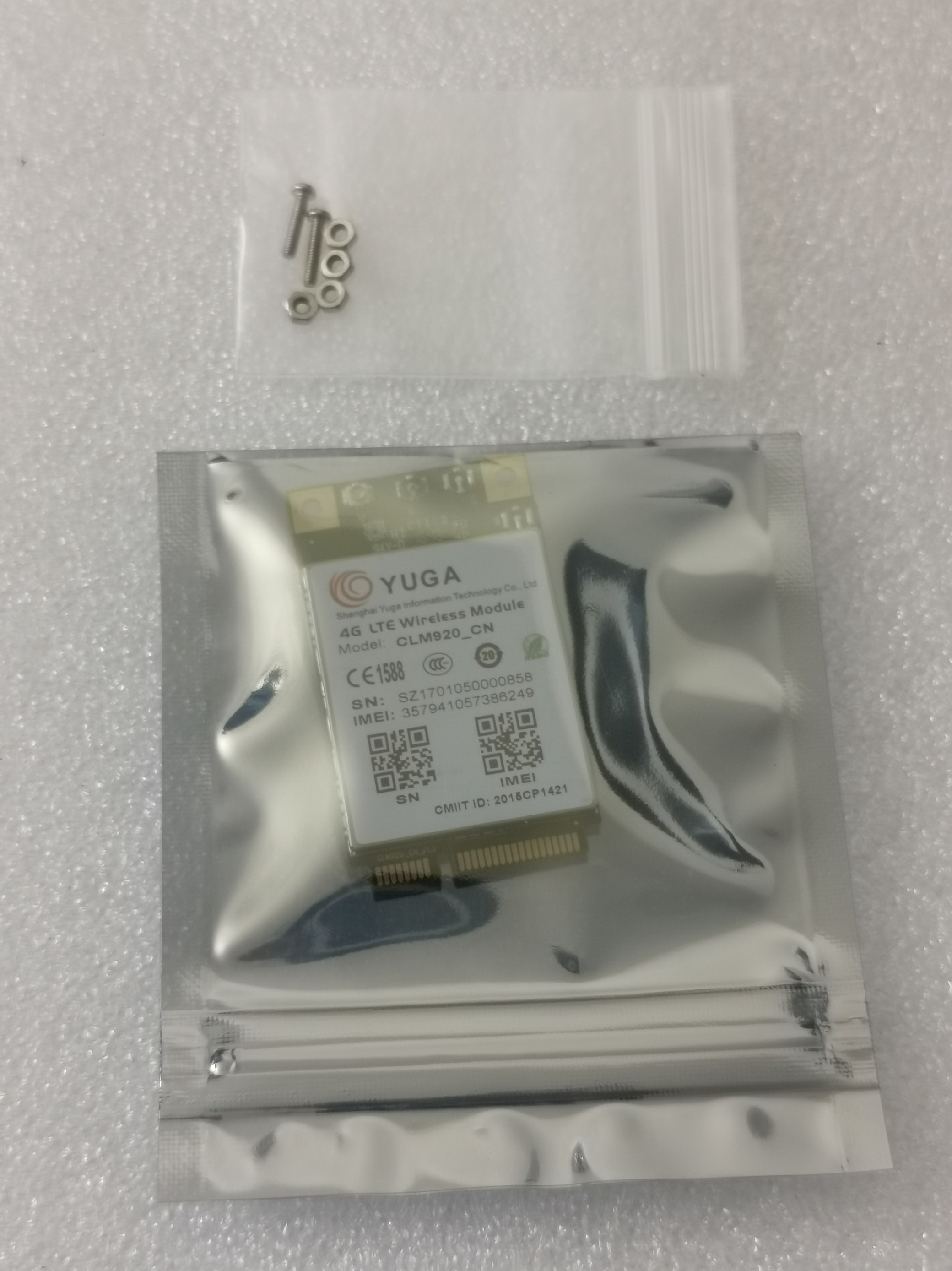 域格YUGA CLM920_CN 4G全网通通信模块   拆机包好  现货实拍