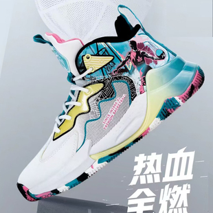 纽亚伦学生篮球鞋青少年中大童球鞋防滑减震耐磨跑步鞋运动鞋春季