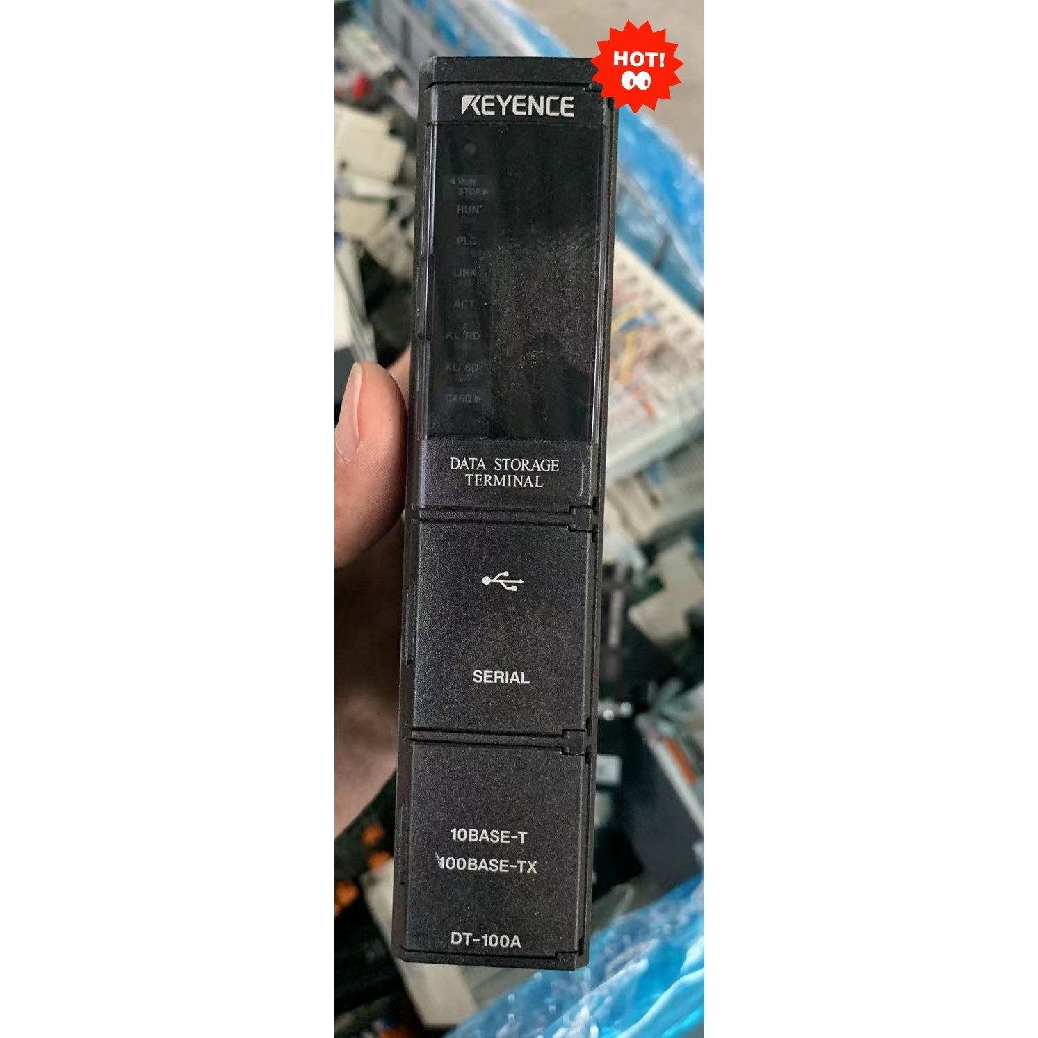 维修指导基恩士DT-100A数据存储终端,95新,实物如图,有兴趣的详询