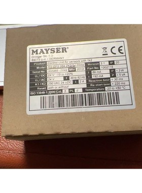 维修指导MAYSER继电器SG-EFS 104ZK2/1 L20ms详询