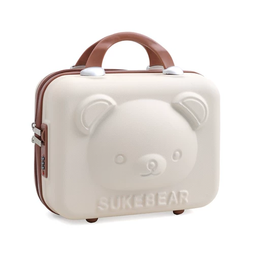 Милая косметичка, портативный чемодан, маленький ящик для хранения для путешествий, сумка, с медвежатами, 14 дюймов