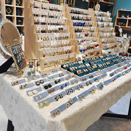 网红爆款时尚简约耳环个性耳饰耳钉耳线小众设计感手工制作银针女