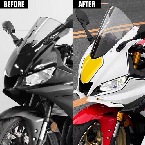 适用于雅马哈YZF R3风挡 R25改装加高前挡风竞技款赛道风挡玻璃