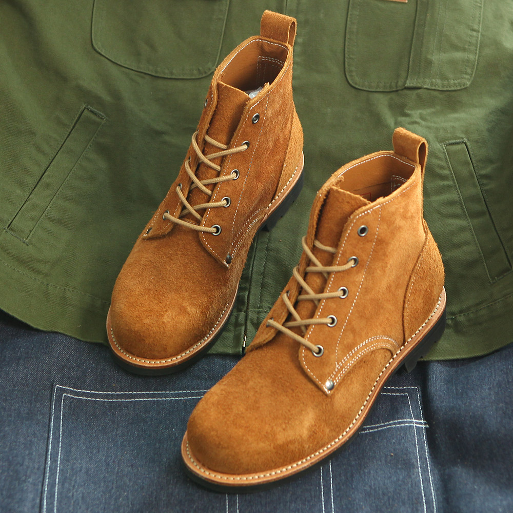 翻毛真皮高帮休闲皮鞋沙漠靴机车