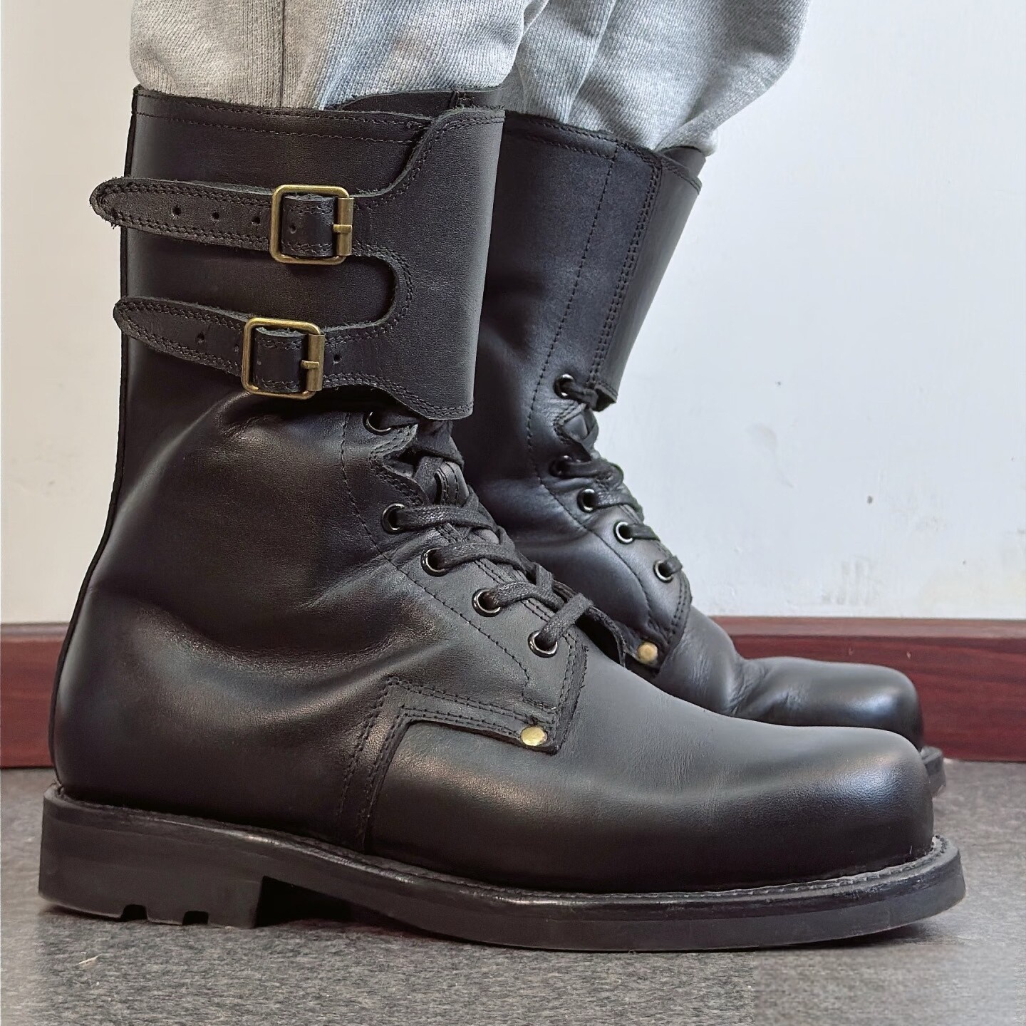 FB90高筒战术靴3516厂真皮防爆靴固特异工艺高腰带绑腿机车靴男靴,流行男鞋,马丁靴,淘宝优惠券,粉丝福利购,淘宝优惠卷