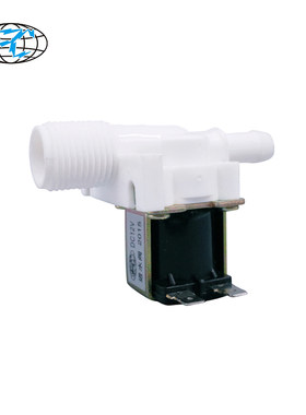 常闭电磁进水阀12v24v220v塑料4分直通M10工业桑拿泳池电控开关阀