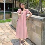 档口现货！粉色宽松韩版飞飞袖连衣裙159-0933P105K158，女装连衣裙，浙宝159