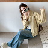 新款！2026春黄色宽松休闲PU皮衣外套上衣159-2611P165K268，女装短外套，浙宝159