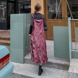 ootd穿搭安克拉红褶皱吊带连衣裙配针织衫2025春季气质皮裙两件套，女装套装/套裙，浙宝159