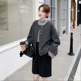 新款！灰色毛呢外套女短款159-541P155K228，女装短外套，浙宝159