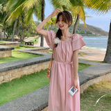 档口现货！粉色宽松韩版飞飞袖连衣裙159-0933P105K158，女装连衣裙，浙宝159