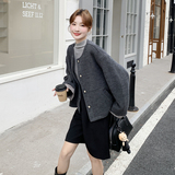 新款！灰色秋装毛呢外套女短款159-541P155K228，女装短外套，浙宝159