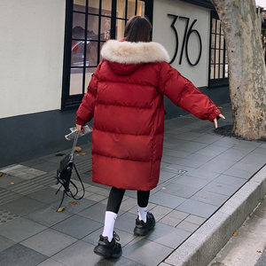 ！ 数据好~90白鸭绒羽绒服红色中长款159/829/P335K498图片