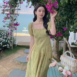 上架就卖！法式仙女连衣裙泡泡袖刺绣裙子159-8908P115K168，女装连衣裙，浙宝159