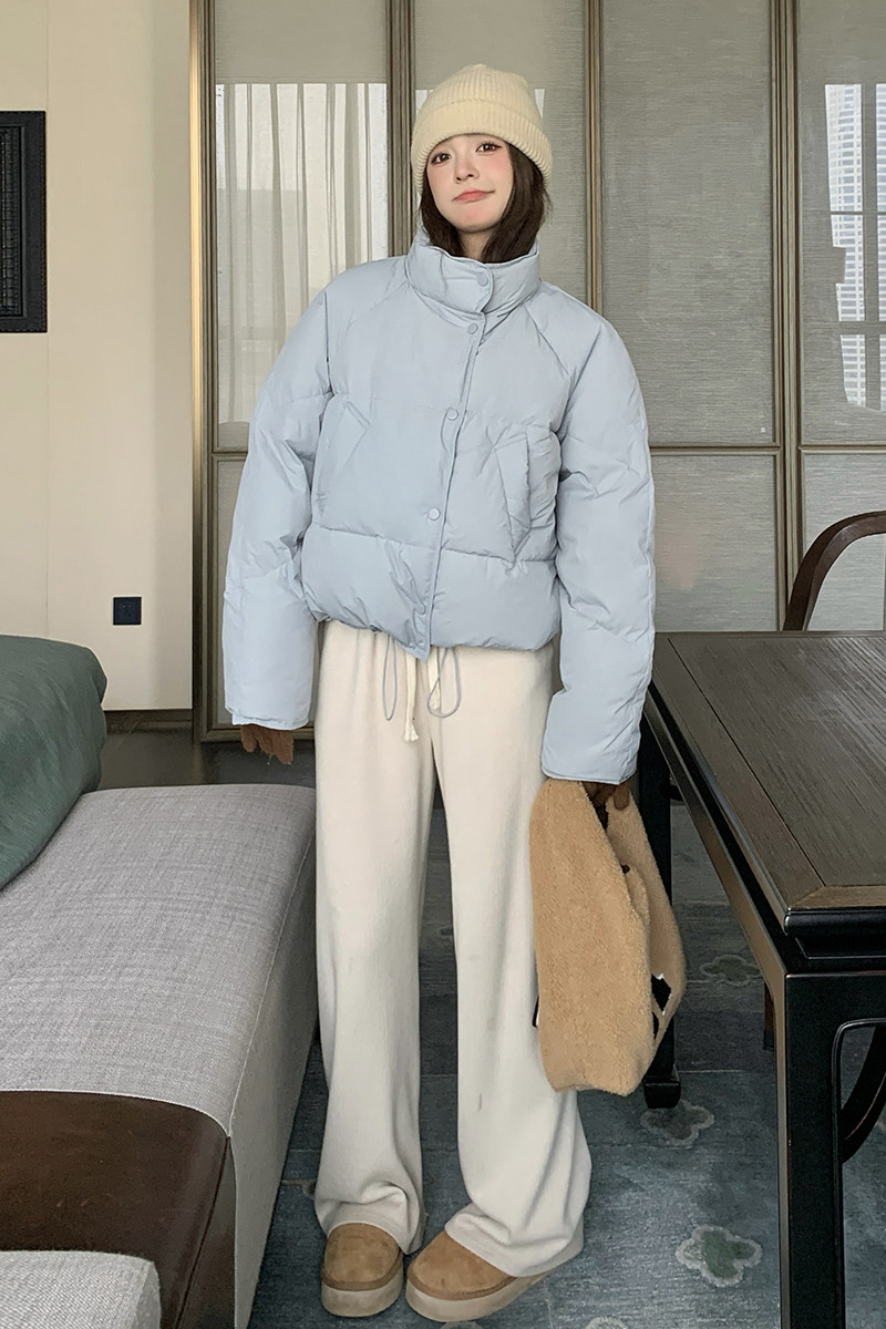 现货！蓝色小个子棉服女短款立领棉衣159-701P155K228,女装棉衣/棉服,浙宝159