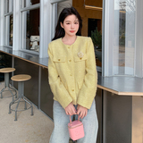 现货！富家千金风亮片黄色小香外套女短款159-746P145K208，女装短外套，浙宝159
