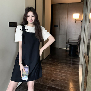 现货！数据好纯棉短袖T恤+背带裙两件套装159-767P135K188，女装套装/套裙，浙宝159