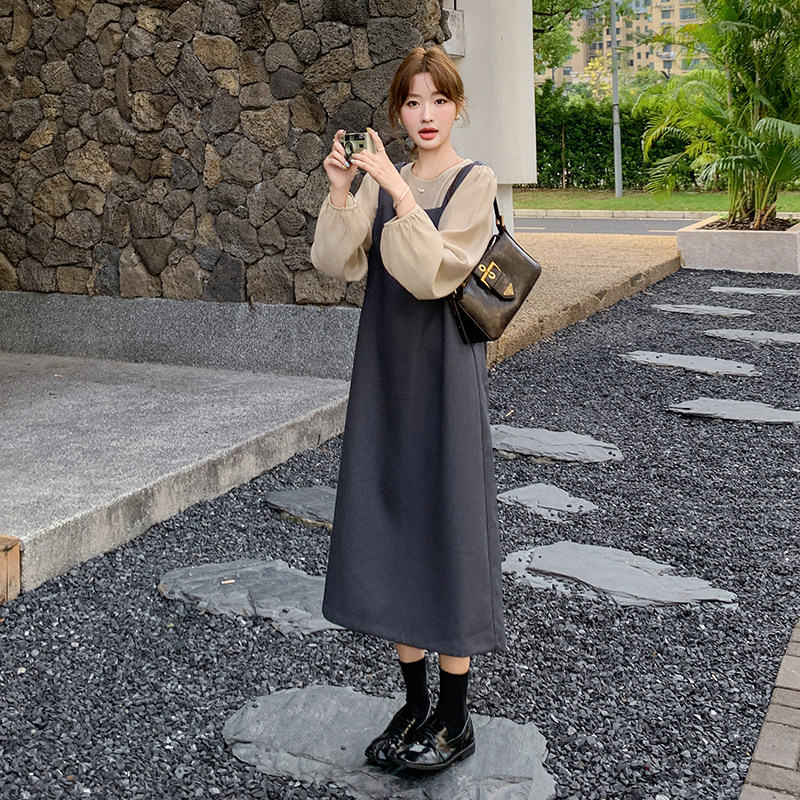 现货！数据好韩版小衫+连衣裙两件套套装159-0961P135K188,女装套装/套裙,浙宝159